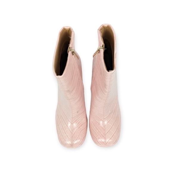 Circus By Sam Edelman Pink Crush Croc Freddie Boots Size 6.5 - Picture 4 of 10